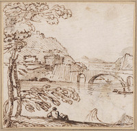 K V 014
          <br/>
          Klein rivierlandschap
          <br/>
          <em>Grimaldi, Giovanni Francesco (1606-1680)</em>